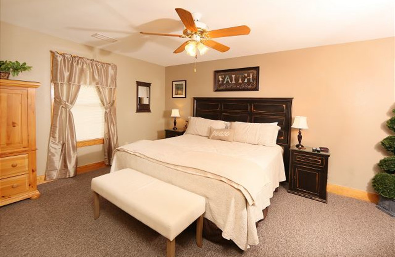 Rental bedroom at Smoky Mountain Resort Lodging and Conference Center.