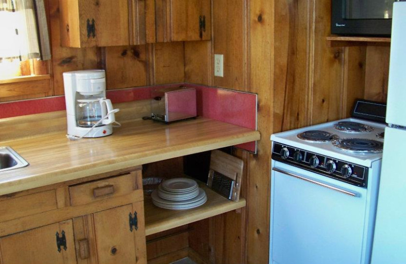 Cottage Small Kitchen at Ridgecrest Resort 