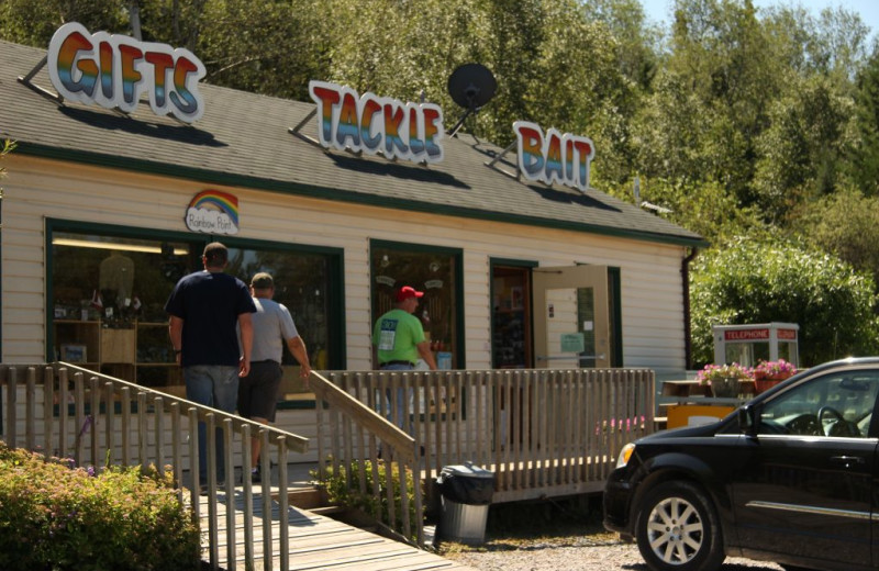 Tackle shop at Rainbow Point Lodge.