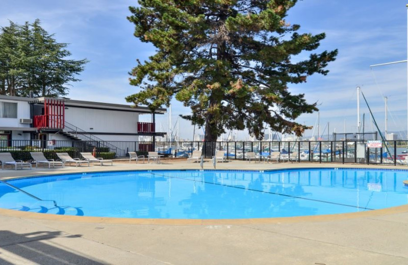 Outdoor pool at Marina Village Inn.