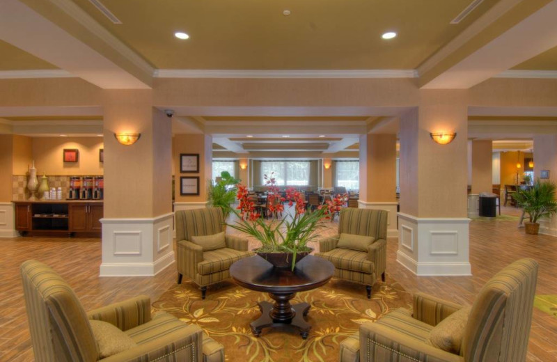 The lobby at Hampton Inn & Suites Jekyll Island.
