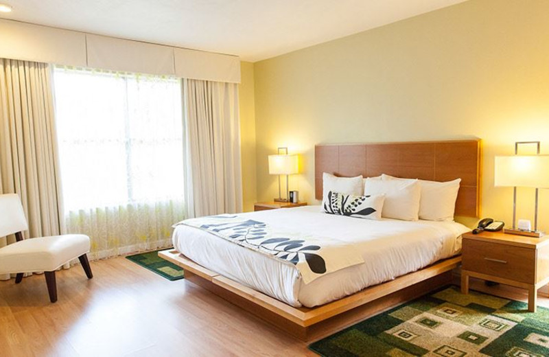 Guest room at La Torretta Lake Resort & Spa.