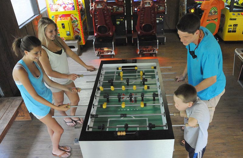 Foosball at Lake George RV Park.