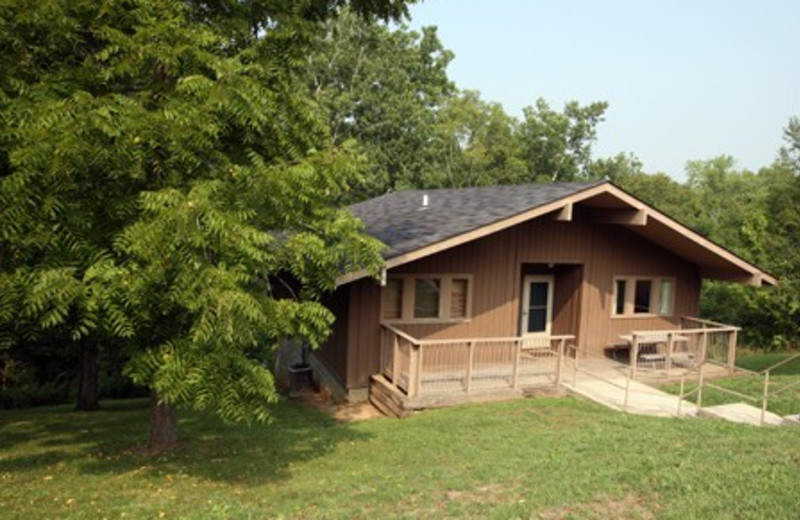 Cabin exterior at Blue Licks Battlefield State Resort Park.