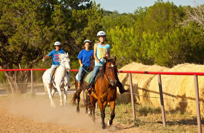 Horseback riding at The Retreat at Balcones Springs.