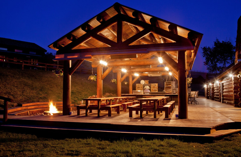 Picnic area at Goosewing Ranch.