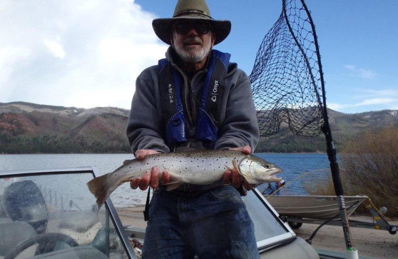 Fishing at Eagles Nest Cabins.