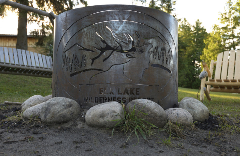 Fire pit at Elk Lake Wilderness Resort.