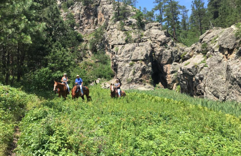 Horseback riding at Ghost Canyon Ranch.