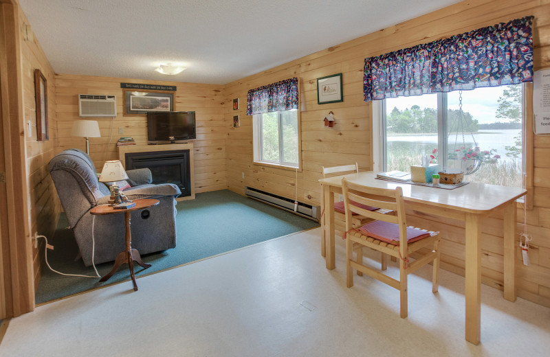 Cabin interior at Twin Springs Resort.