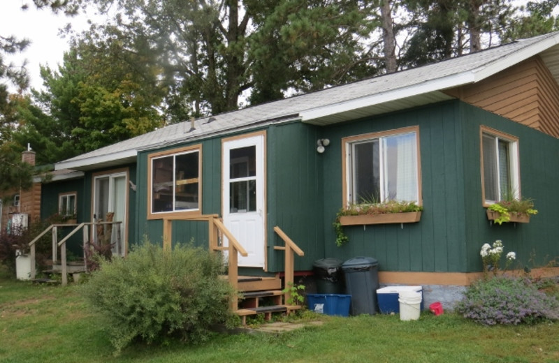Cabin exterior at North Shore Resort.
