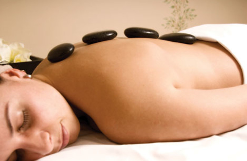 Hot stone massage at Lake Morey Resort.