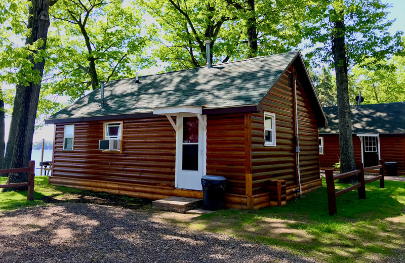 Cabin exterior at Chief Lake Lodge.