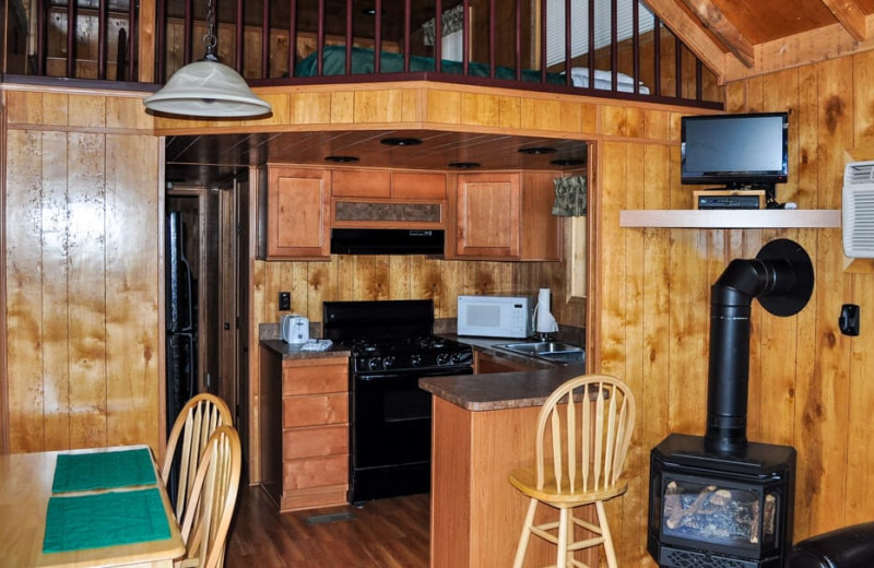 Guest kitchen at Glenwood Canyon Resort.