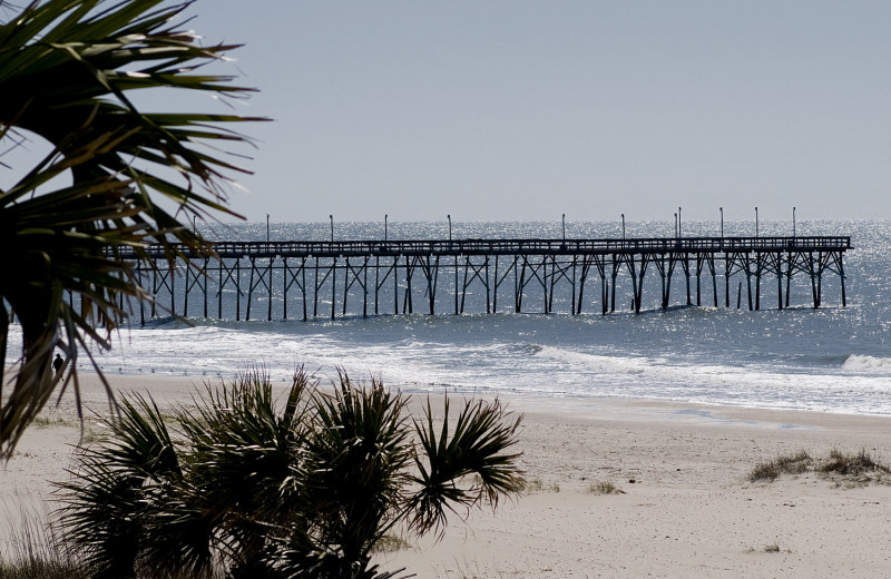 Fishing pier at Ocean Isle Inn.