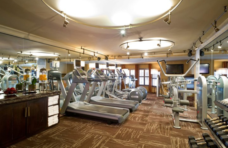 Fitness center at the Grand Bohemian Hotel Asheville.