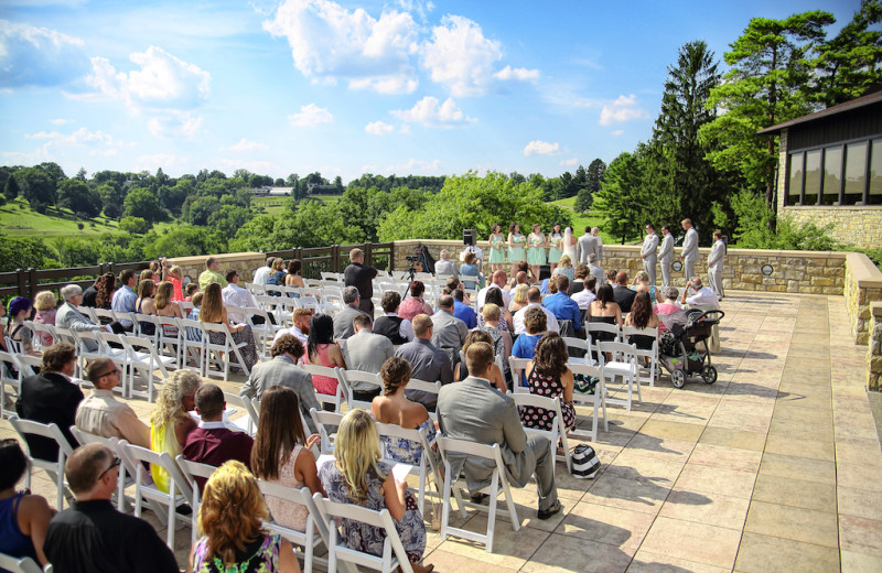 Wedding ceremony at Oglebay Resort and Conference Center.