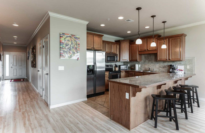 Rental kitchen at Branson Vacation Rentals.