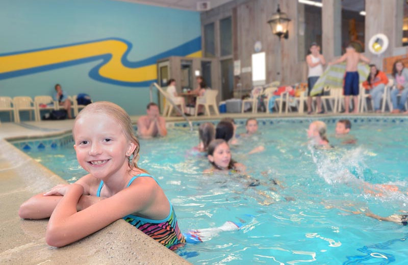 Indoor pool at Lake George RV Park.