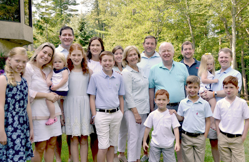 A family at Woodloch Resort.