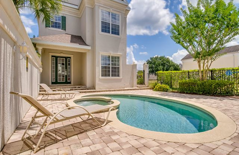 Rental pool at Luxury Reunion Rentals.