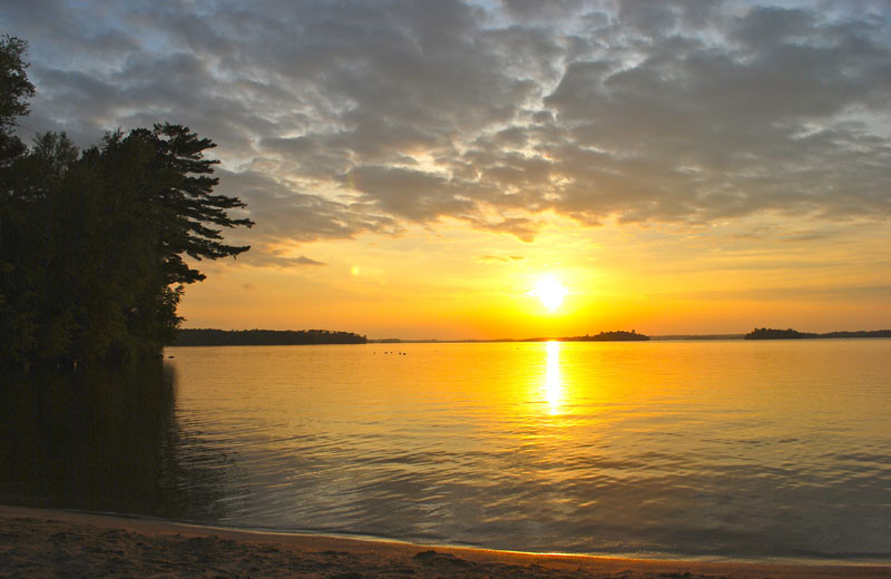 Sunset at Birch Forest Lodge.