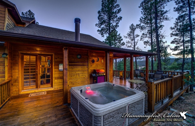 Whirlpool tub at Hummingbird Cabins - Pine Cone Cabin Vacation Rental