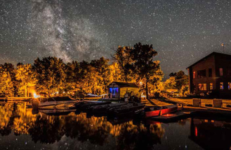 Starry sky at Sandy Point Lodge.