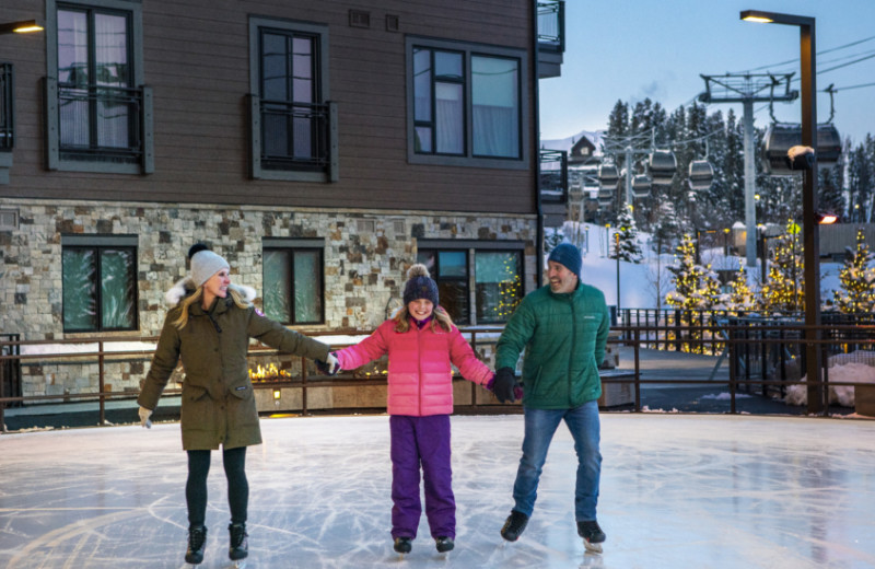 Ice skating at Grand Lodge on Peak 7.