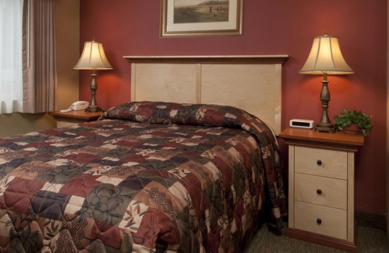 Guest room at Whispering Woods Resort.