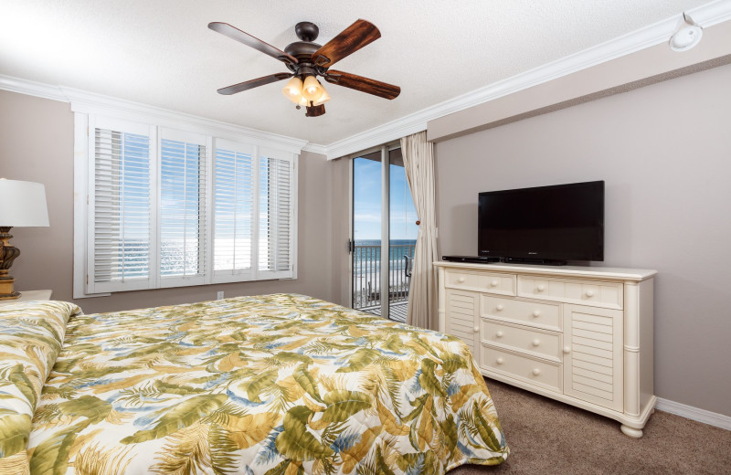 Rental bedroom at Brooks and Shorey Resorts, Inc.