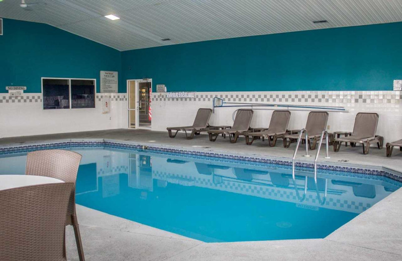 Guest room at Sleep Inn Sandusky.