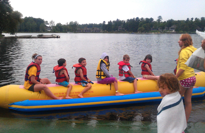 Banana boat at Bayview Wildwood Resort.