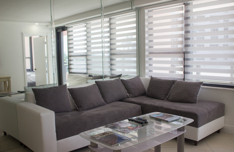 Guest living room at The Alexander All Suite Oceanfront Resort.