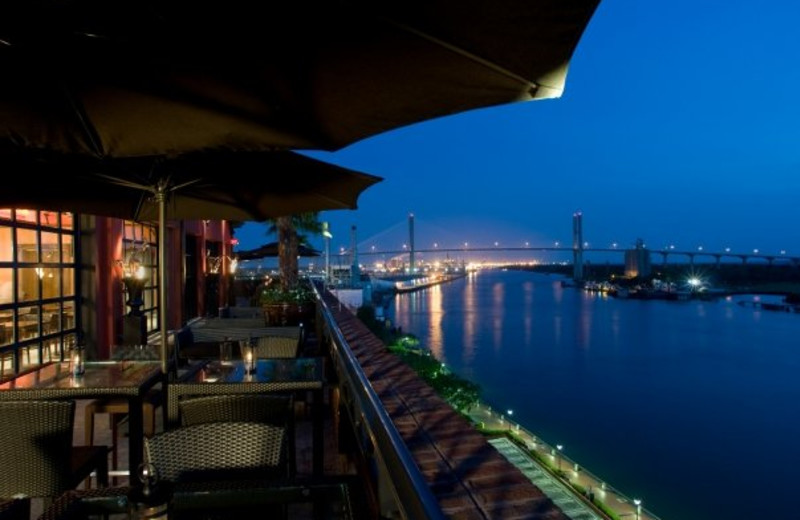 Balcony view at Bohemian Hotel Savannah Riverfront.