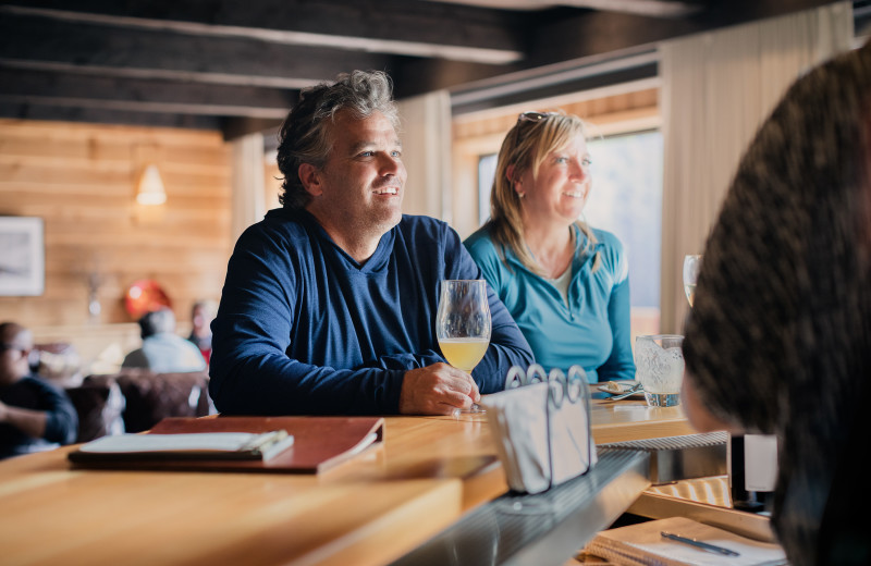 Dining at CMH Bugaboos Lodge.