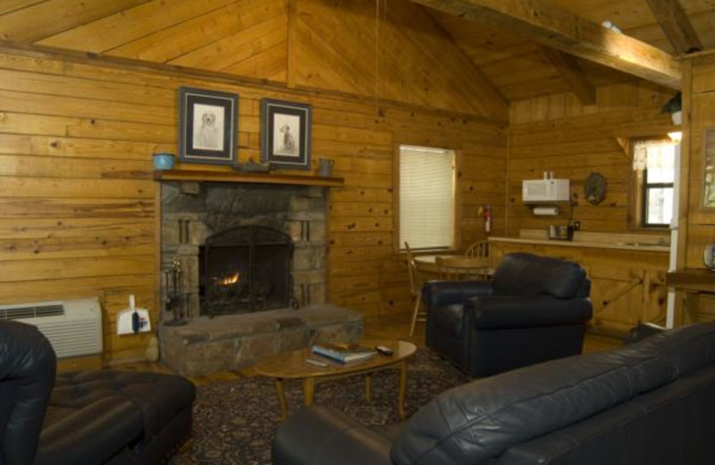 Cabin bedroom at Buffalo River Outfitters.