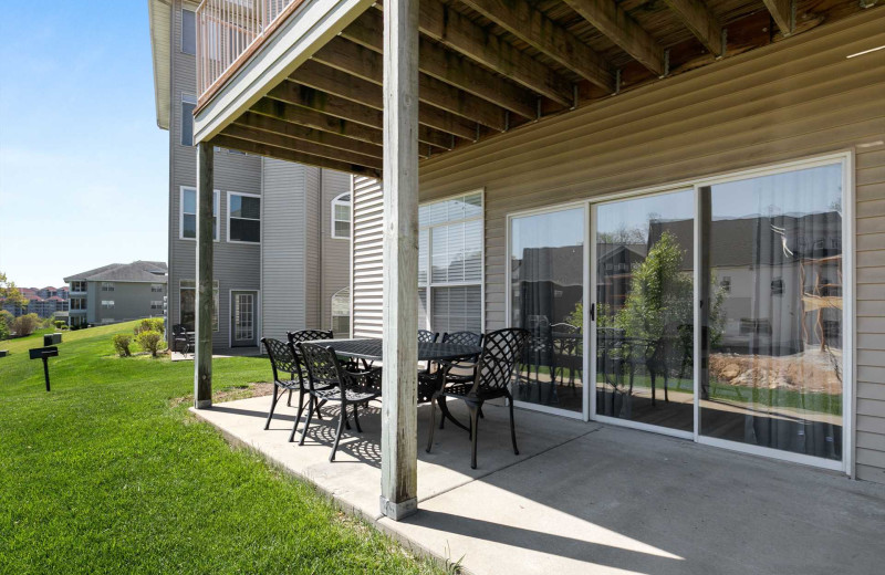 Rental patio at Branson Vacation Rentals.
