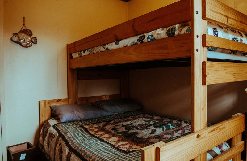 Cabin bedroom at Jacob's Cove.