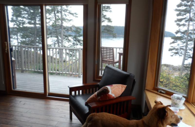 Rental living room at Vacation Cottages.