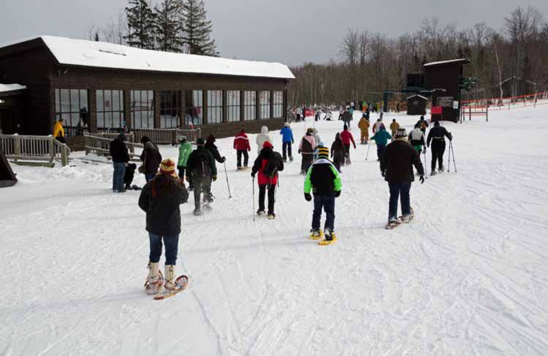 Snowshoeing at Mountain View Lodges.