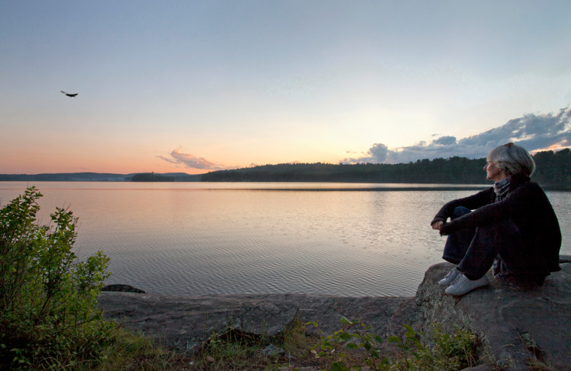 Lake view at Killarney Lodge in Algonquin Park.