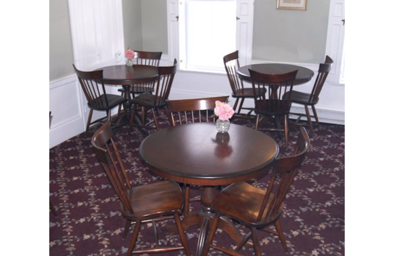 Dining area at Essex Street Inn Newburyport.