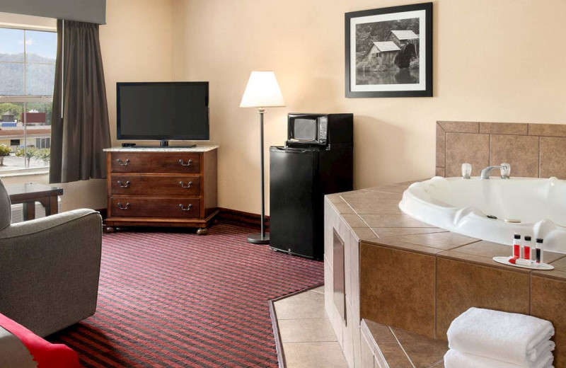 Guest room at Ramada Pigeon Forge North.