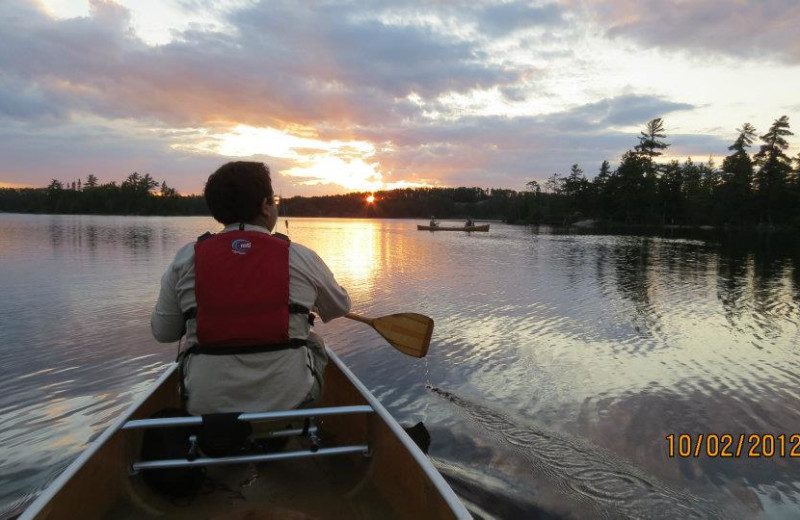 Canoeing at Moose Track Adventures Resort.