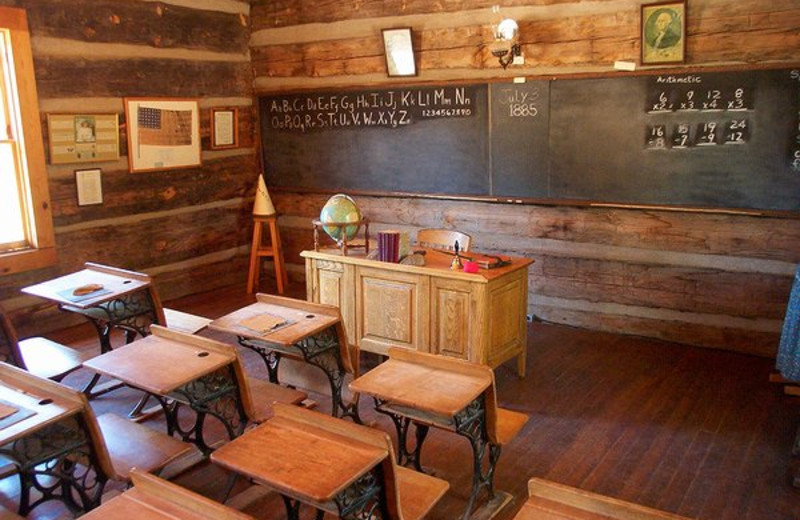 Pine-Strawberry Historical Schoolhouse near Cabins on Strawberry Hill.