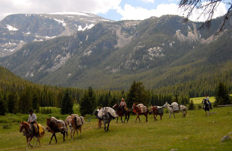 Horseback riding at Rock Creek Resort.