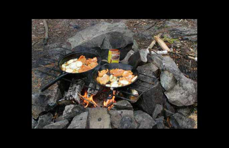 Dining at Red Pine Wilderness Lodge.