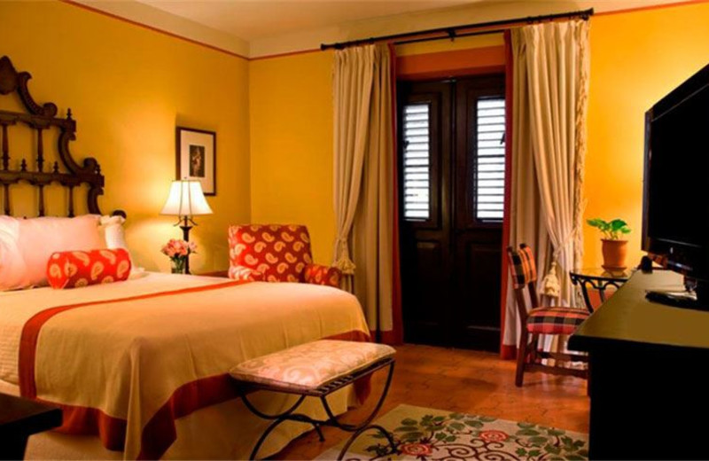 Guest room at Hotel El Convento.