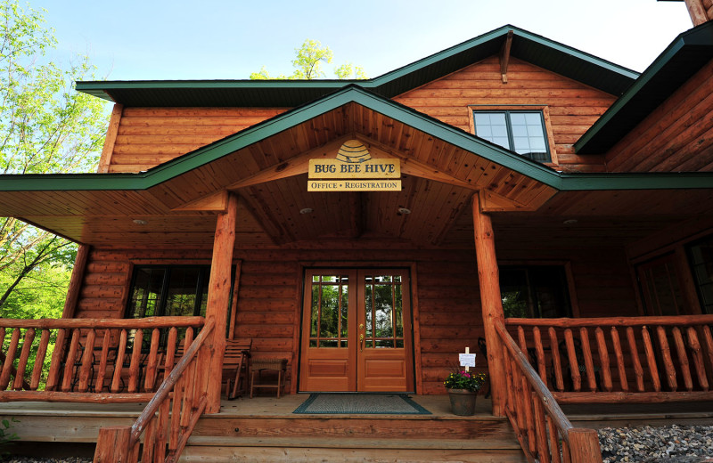 Lodge entrance at Bug-Bee Hive Resort.